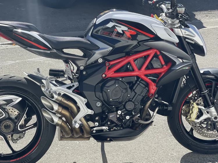 Used motorcycle ready for a pre-purchase inspection in Campbell, California